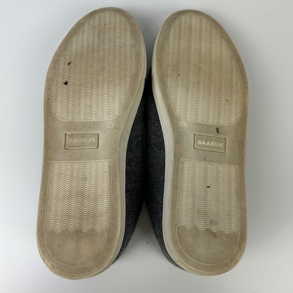 Baabuk merino wool sneakers men size EU 45 US 11.5 gray orange laces - Picture 6 of 10